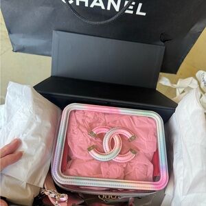 CHANEL Pink and Multicolor Vanity Case